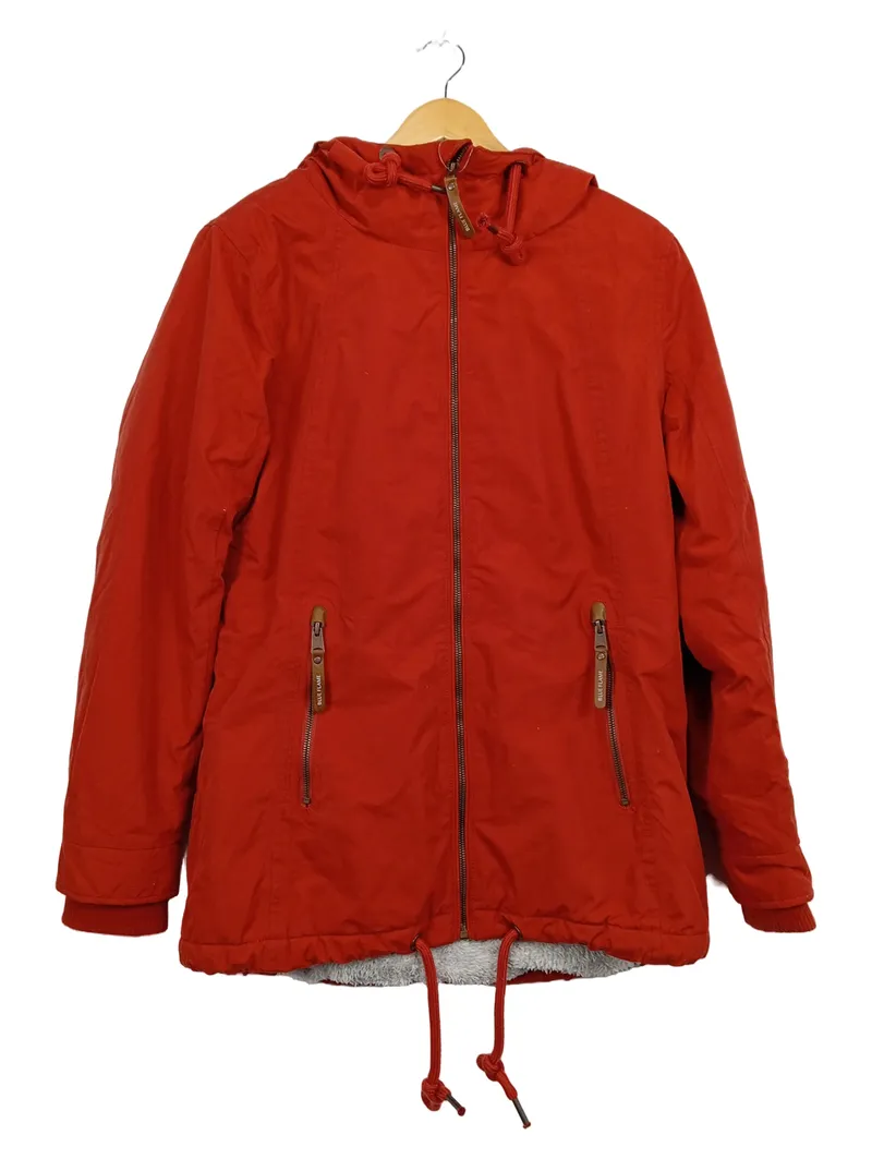 Blue Flame Damen Outdoorjacke Rot L Kapuze Reißverschluss Polyester 1