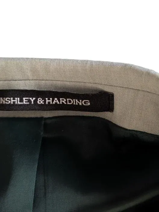 Finshley & Harding Herren Anzug 3-teilig mit Weste Mintgrün Gr. 48/M 4
