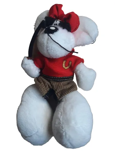 Depesche Kuscheltier Maus Stofftier Plüschtier Weiß 15cm