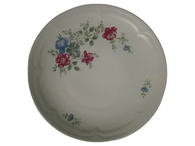 KAHLA Essteller Porzellan Blumenmuster Vintage Mehrfarbig 27cm Made in GDR