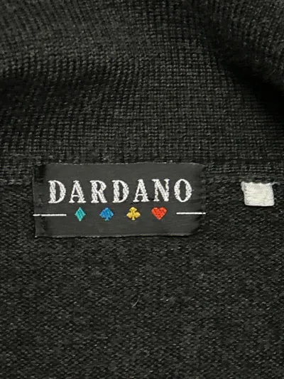 Dardano Herren Pullover Gr. 52/XL Grau Wolle Vintage Stickerei