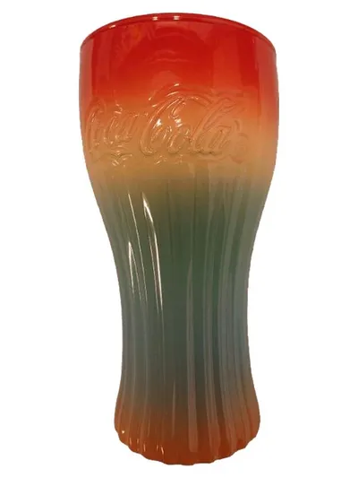 Coca-Cola Trinkglas Mehrfarbig Retro 400ml Glas Sammlerstück