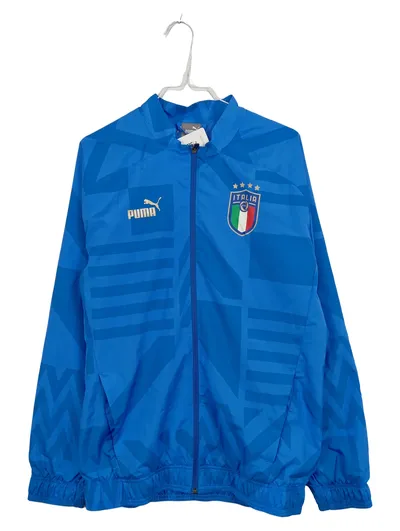 Puma Trainingsjacke Herren Blau Gr. S Sportlich Geometrisch Polyester