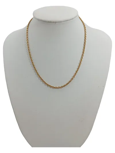 s.Oliver Damen Halskette Goldfarben Ankerkette 44 cm Minimalistisch