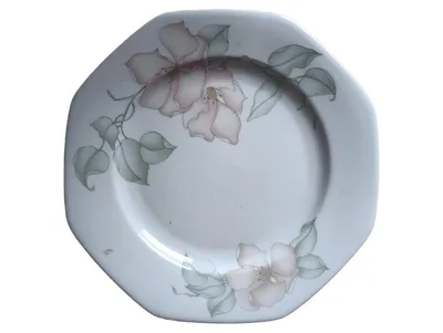 Seltmann Weiden Frühstücksteller Klassisch Weiß Blumenmuster Porzellan