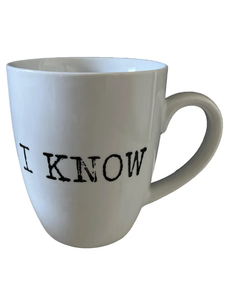 Depot Kaffeebecher Tasse 'I KNOW' Weiß Keramik 350ml Casual 1