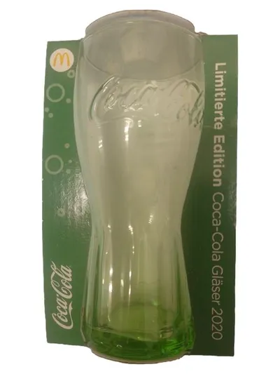 Coca-Cola Glas Grün McDonald's 2020 Limitierte Edition 300ml Trinkglas Neu