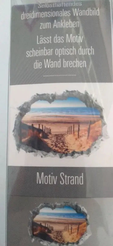 DS Produkte Wandbild Motiv Strand 70x100 cm Mehrfarbig Modern 3D Optik