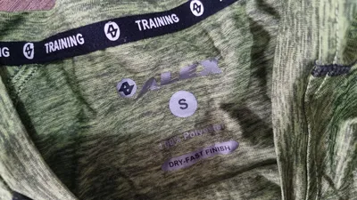 ALEX Herren Sport Shirt Gr. S Grün Meliert Training Dry-Fast Polyester