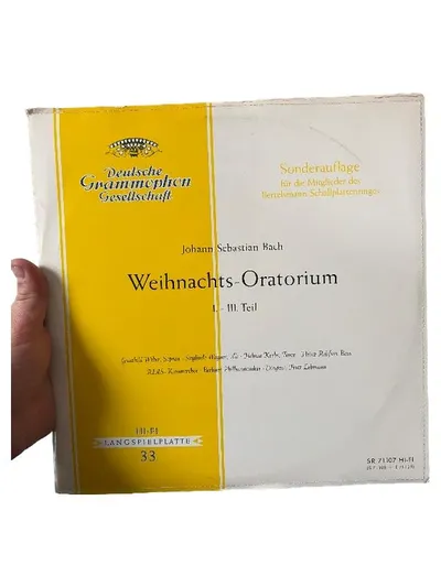 Bach Weihnachts-Oratorium I.-III. Teil Deutsche Grammophon Vinyl LP 33