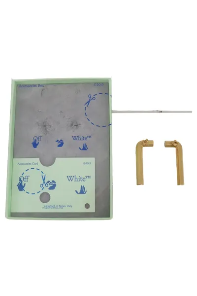 OFF-WHITE Ohrstecker Damen Gold Edelstahl Luxuriös Streetwear Elegant 5cm