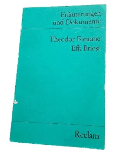Theodor Fontane Effi Briest Reclam Taschenbuch Erläuterungen Dokumente Sachbuch