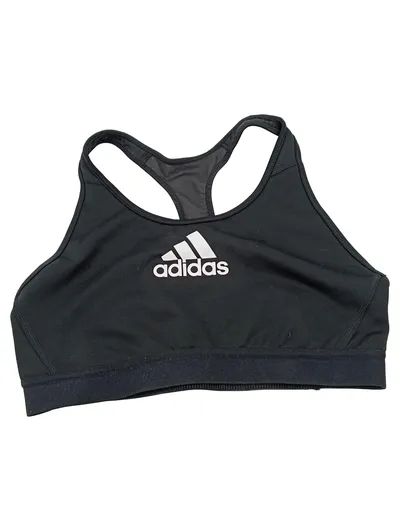 adidas Damen Sport BH Gr. L Schwarz Logo-Print Racerback Sportlich