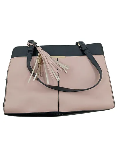 Primadonna Collection Damen Henkeltasche Rosa Schwarz Quaste Elegant