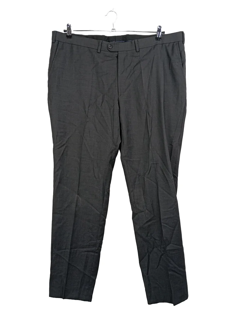 EDUARD DRESSLER Herren Anzughose Shaped Fit Grau Business Gr. 56 W40 Wolle 1