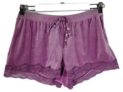 Hunkemöller Schlafanzug Lila Spitze Schleife Gr. M Damen Freizeit