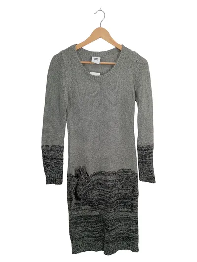 Mamalicious Strickkleid Damen Gr. S Grau Meliert Langarm Umstandskleid