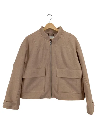 ICHI Damen Leichte Jacke Gr. 38/M Beige Casual
