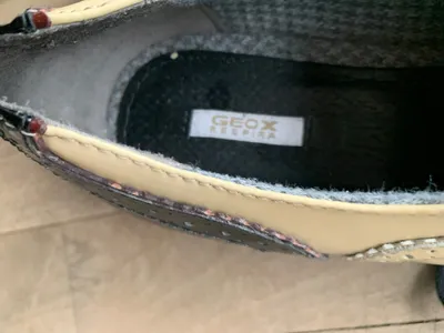 Geox Respira Damen Brogues Schnürschuhe Leder Beige Schwarz Gr. 40