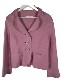 Bottega Damen Strickjacke Rosa XL Wolle Blazer Jacke Klassisch 1