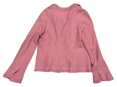 Bottega Damen Strickjacke Rosa XL Wolle Blazer Jacke Klassisch