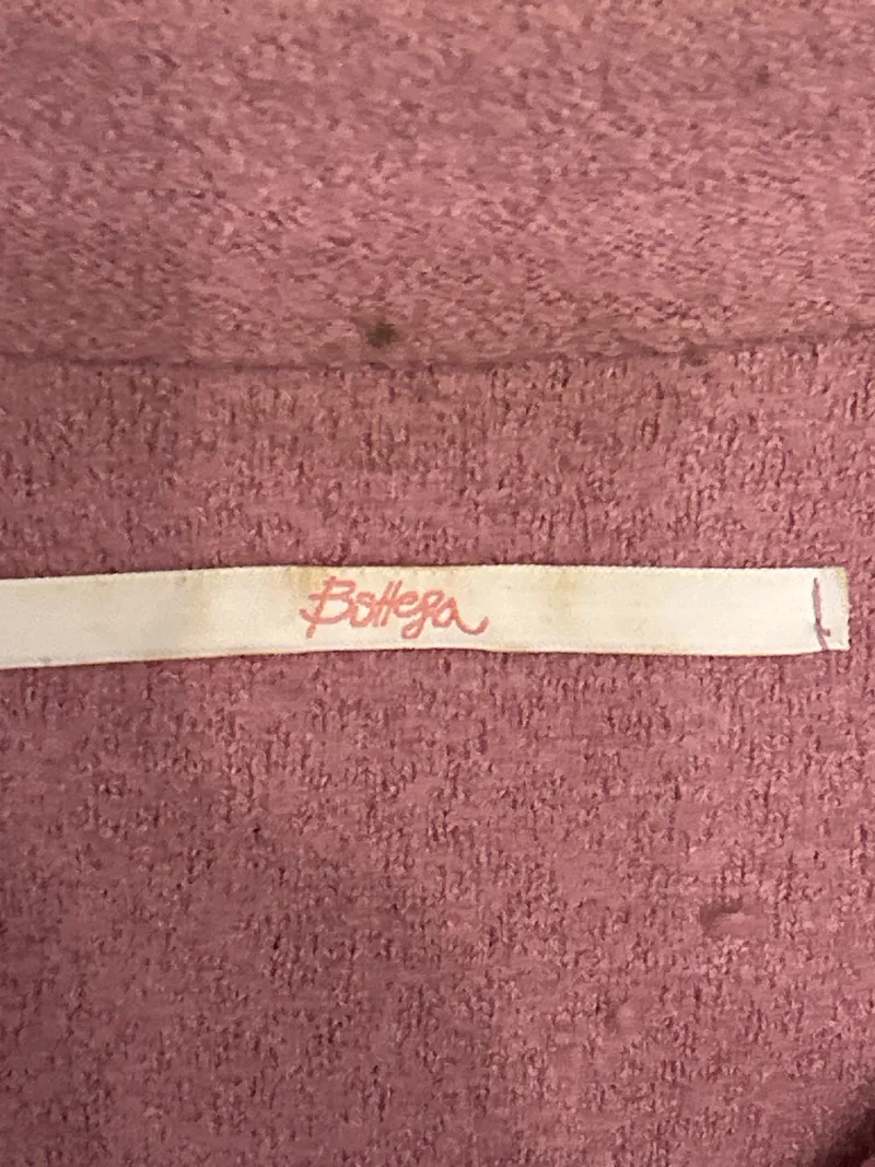 Bottega Damen Strickjacke Rosa XL Wolle Blazer Jacke Klassisch 4