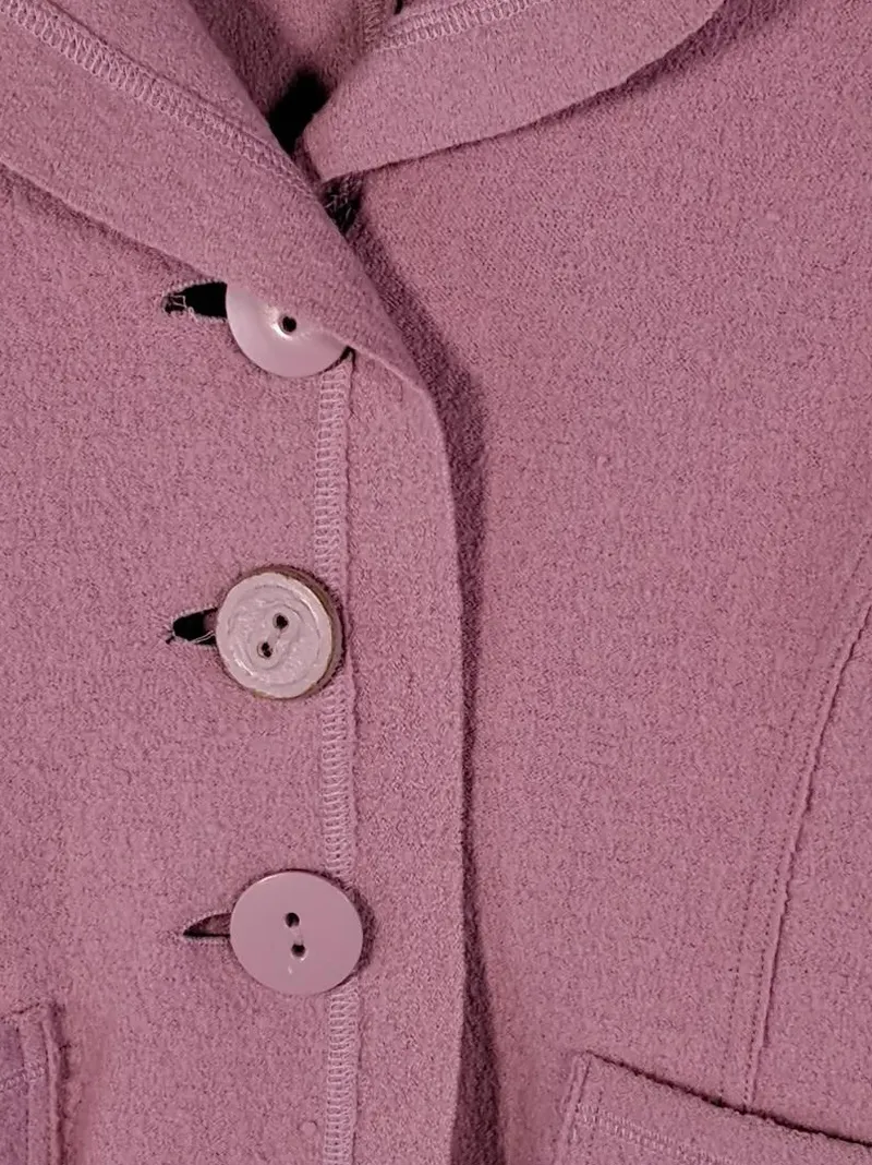 Bottega Damen Strickjacke Rosa XL Wolle Blazer Jacke Klassisch 5