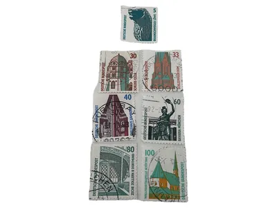 DEUTSCHE BUNDESPOST Briefmarken Sammlung Konvolut Mehrfarbig