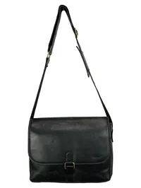 Packenger Leder Umhängetasche Messenger Bag Schwarz Herren Business 1