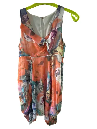 ANA SOUSA Damen Freizeitkleid Gr. 40 Mehrfarbig Blumenmuster Feminin