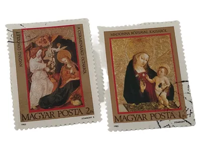 Magyar Posta Briefmarke Madonna Rosarial Kassarce 1962 Religiöses Motiv