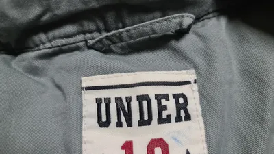 Under Kinder Outdoorjacke Feldjacke Militärstil Gr. 134 Grau Baumwolle