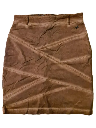 Cream Damen Bleistiftrock Braun Gr. 38 Baumwolle Casual Rock