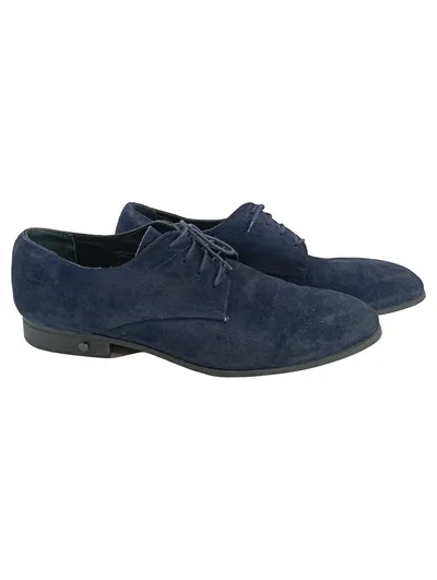 Joop Herren Schnürschuhe Gr. 44 Blau Wildleder Klassisch Business Elegant