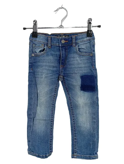 GUESS Kinder Jeans Skinny Fit Gr. 74 Blau mit Flicken Denim
