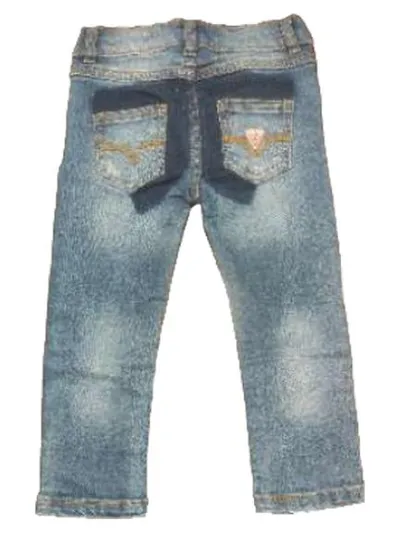 GUESS Kinder Jeans Skinny Fit Gr. 74 Blau mit Flicken Denim