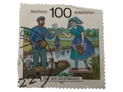 Deutsche Bundespost Briefmarke Tag der Briefmarke 1991 Mehrfarbig