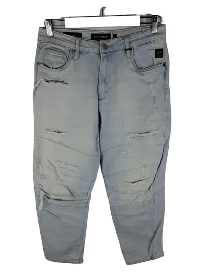 ELIAS RUMELIS Damen Jeans Slim Fit W26 Destroyed Look Hellblau