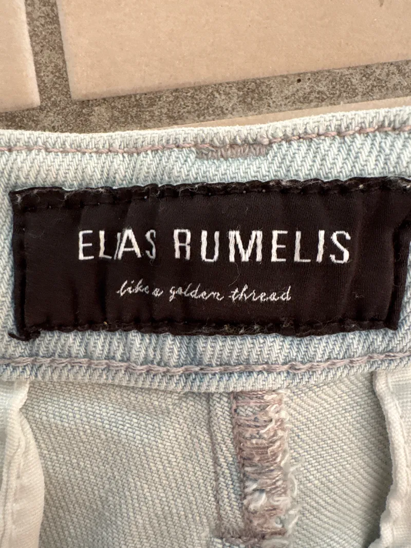 ELIAS RUMELIS Damen Jeans Slim Fit W26 Destroyed Look Hellblau 5