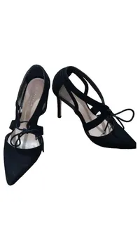Carvela Kurt Geiger Damen Pumps Schwarz Gr. 38 Schnürung High Heels 3