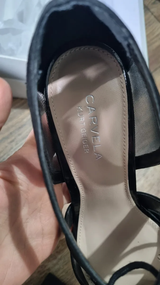Carvela Kurt Geiger Damen Pumps Schwarz Gr. 38 Schnürung High Heels 6