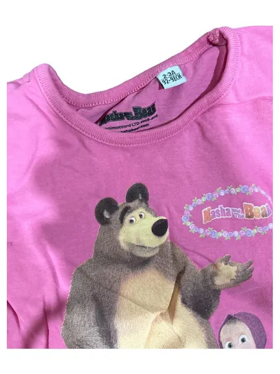 Masha and the Bear Langarmshirt Mädchen Gr. 92-98 Pink Baumwolle