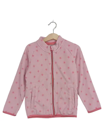 Impidimpi Fleecejacke Mädchen Gr. 110/116 Rosa Sterne Reißverschluss