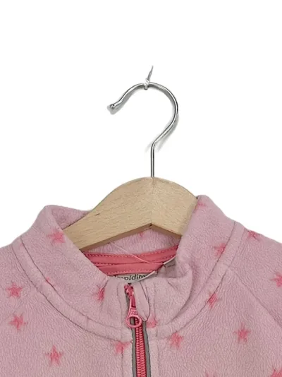 Impidimpi Fleecejacke Mädchen Gr. 110/116 Rosa Sterne Reißverschluss
