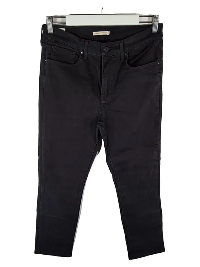 Levi's 724 High Rise Straight Jeans Damen W29 Schwarz Premium