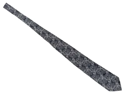 DUTCH TIES Herren Krawatte Paisley Schwarz Business Elegant Seide