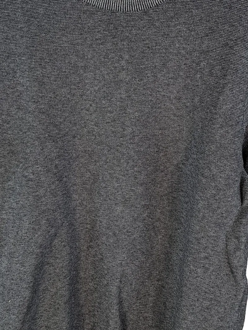 CASAMODA Herren Pullover Grau Meliert Baumwolle Gr. 50 M Langarm Rippstrick 3