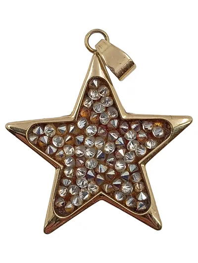 s.Oliver Kettenanhänger Stern Gold Strass Stahl Damen Glamourös