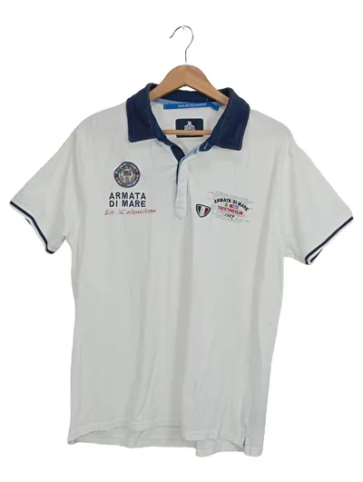 Armata di Mare Poloshirt Herren XL Weiß Casual Maritim Polo Shirt