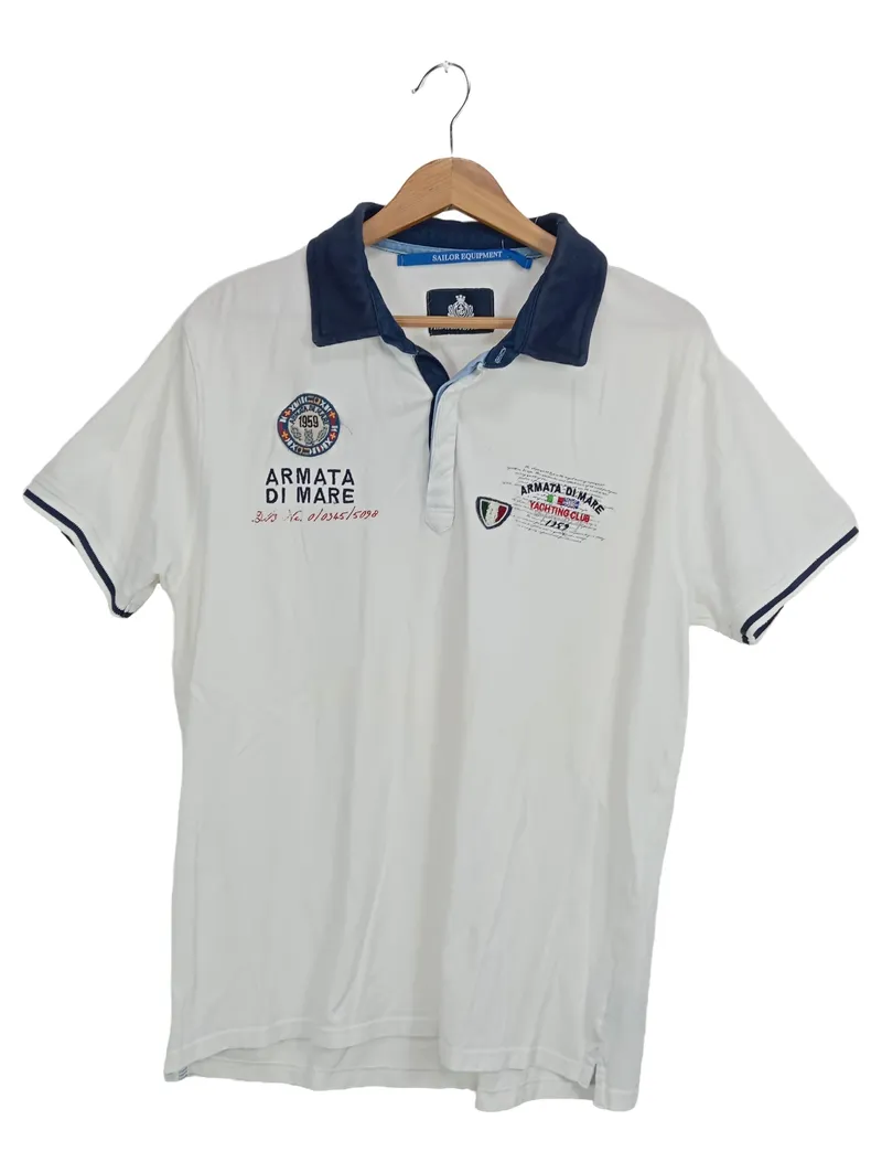 Armata di Mare Poloshirt Herren XL Weiß Casual Maritim Polo Shirt 1